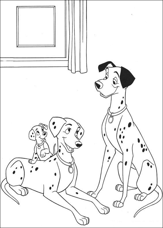 Plansa de colorat cu 101 Dalmatieni 48 43